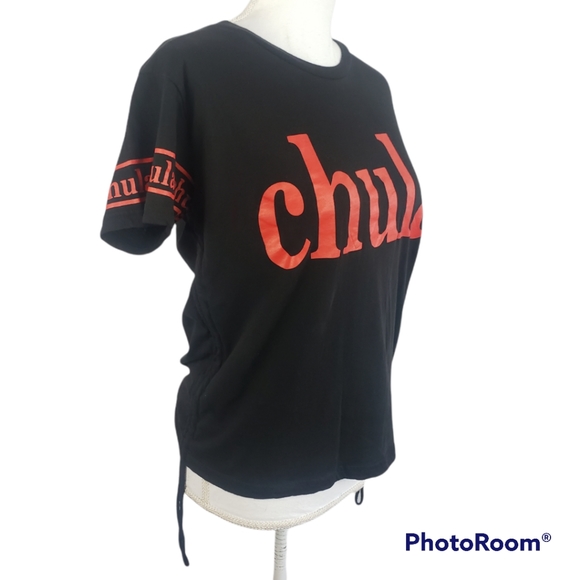 On Fire Juniors Chula Print Tshirt Short Sleeve Black XL - Picture 4 of 14